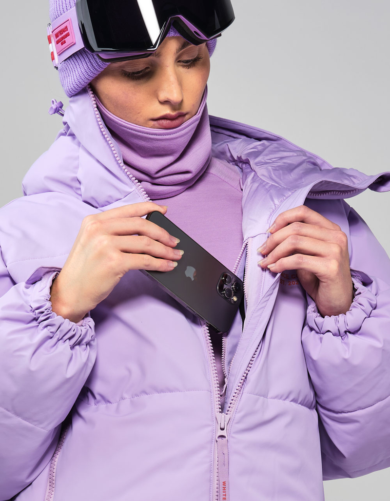 WHITESPACE Cropped Puffer Womens Snow Jacket LILAC Tillys