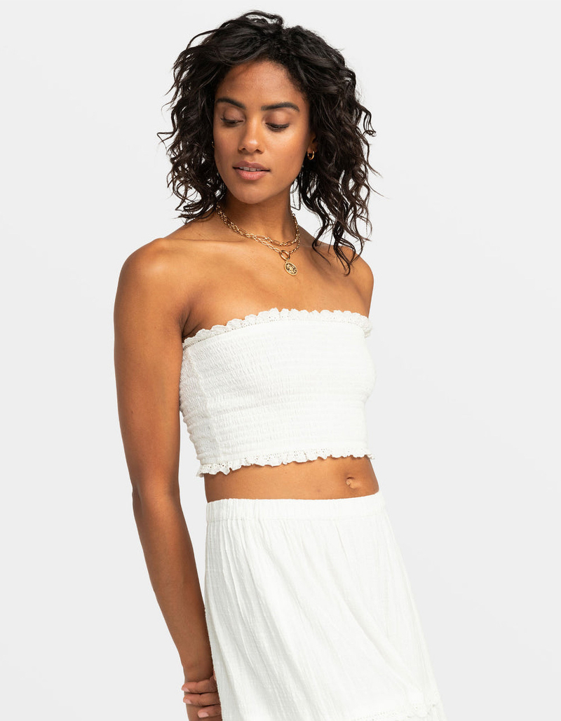 ROXY Warm Waters Womens Eyelet Tube Top image number 0