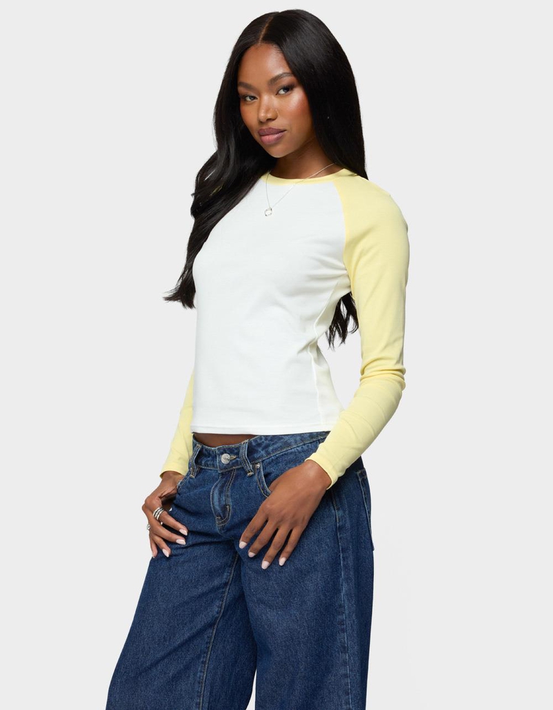 EDIKTED Tommi Raglan Long Sleeve Tee image number 1