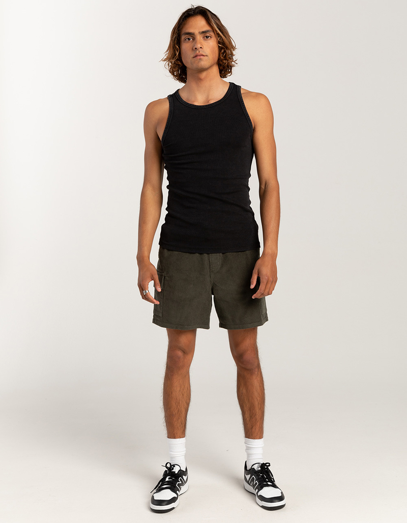 RSQ Mens Washed Fitted Rib Tank Top image number 2
