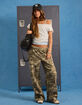 FULL TILT Camo Womens Wide Leg Sweatpants image number 7