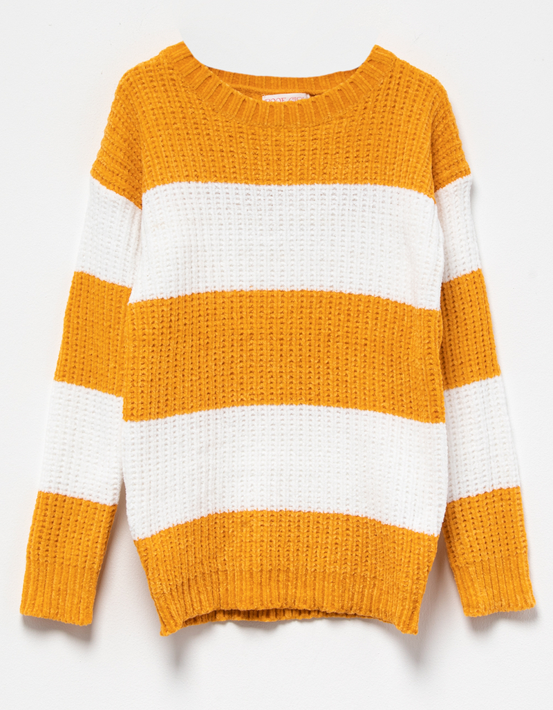 POOF Girls Chenille Stripe Sweater image number 0