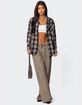 EDIKTED Hudson Oversized Tie Belt Jeans image number 4