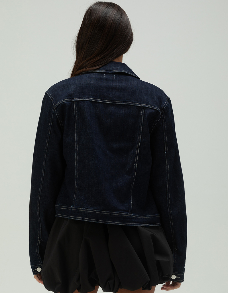 WEST OF MELROSE Zip Front Womens Denim Jacket image number 3