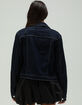 WEST OF MELROSE Zip Front Womens Denim Jacket image number 4