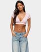 EDIKTED Cecey Button Up Crop Top image number 1