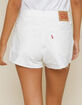 LEVI'S 501 Womens White Denim Shorts image number 4