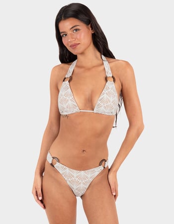 HURLEY Shell Crochet Ring Tri Womens Bikini Top Primary Image