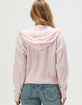 RSQ Womens Pointelle Zip-Up Sweater image number 2