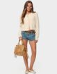EDIKTED Aria Striped Fuzzy Knit Cardigan image number 5