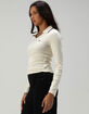 GUESS Slim Rib Knit Womens Long Sleeve Top image number 3