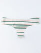 FULL TILT Striped Laser Cut Sage Thong image number 1