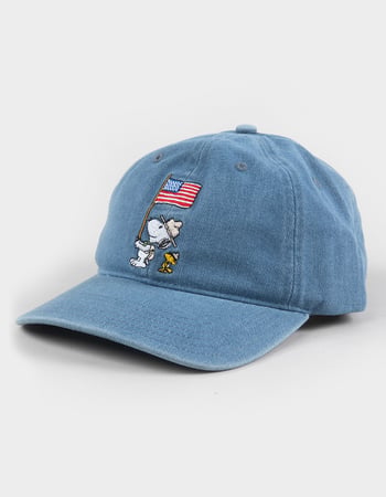 RSQ x Peanuts Denim Womens Strapback Dad Hat Primary Image