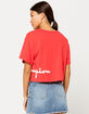CHAMPION Wrap Around Red Womens Crop Tee image number 3