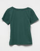 FULL TILT Essentials Girls V Neck Rib Tee image number 2