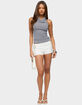 EDIKTED Freyan Belted Shorts image number 5