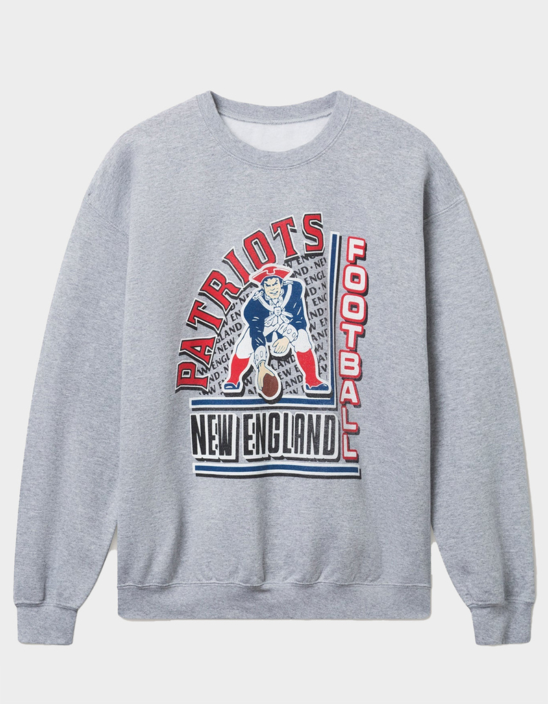 JUNK FOOD New England Patriots Backfield Womens Boyfriend Crewneck Sweatshirt image number 0