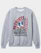 JUNK FOOD New England Patriots Backfield Womens Boyfriend Crewneck Sweatshirt image number 1