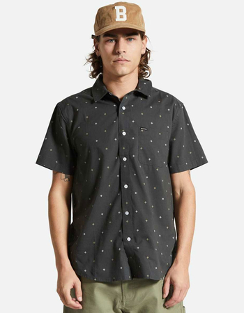 BRIXTON Charter Print Mens Button Up Shirt Alternative Image
