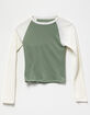 FULL TILT Womens Solid Raglan Tee image number 4