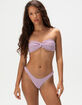 FULL TILT Textured Cheekier High Leg Bikini Bottoms image number 5