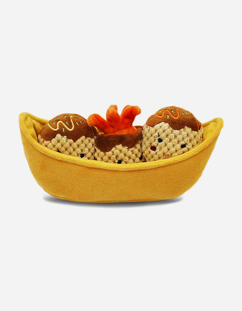 HUGSMART PET Takoyaki 3-in-1 Plush Dog Toy image number 1