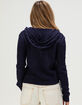 LOVE TREE Womens Zip-Up Hooded Cable Knit Sweater image number 4