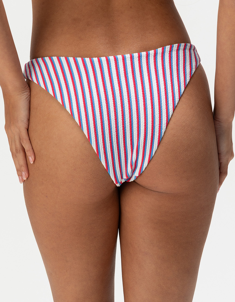 FULL TILT Textured Cheekier High Leg Bikini Bottoms image number 3