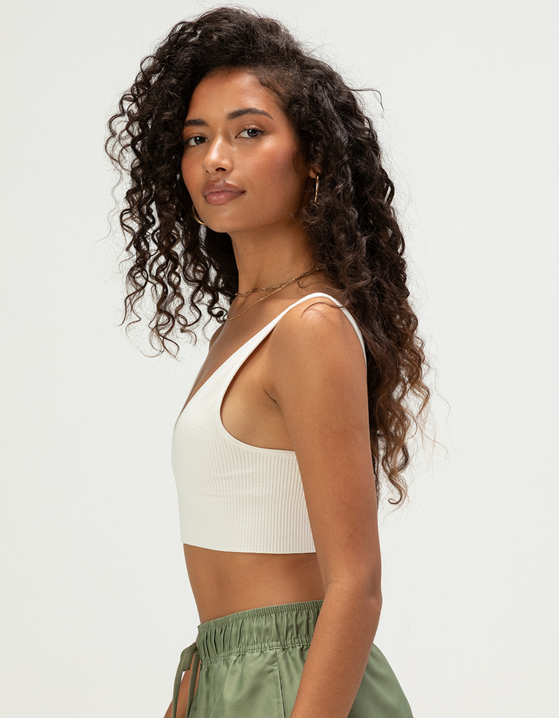 FULL TILT Womens V-Neck Seamless Bralette image number 2