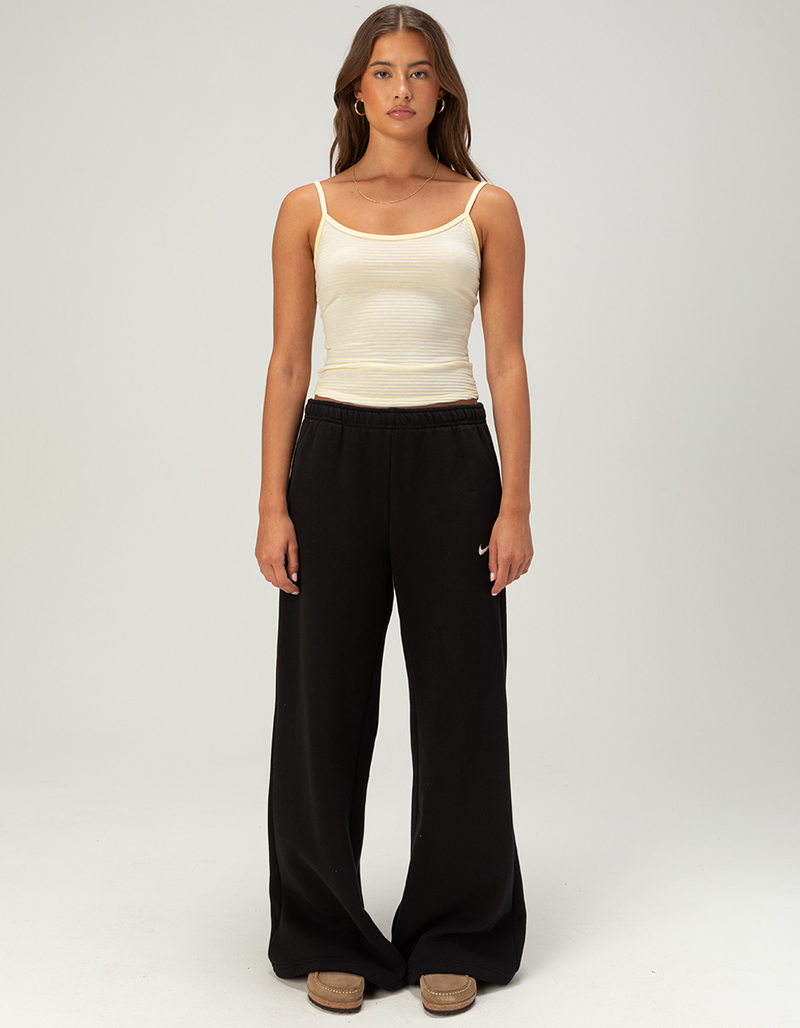 NIKE Studio Fleece Womens Mid Rise Wide Leg Pants image number 0