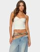 EDIKTED Zoee Twisted Textured Halter Top image number 1