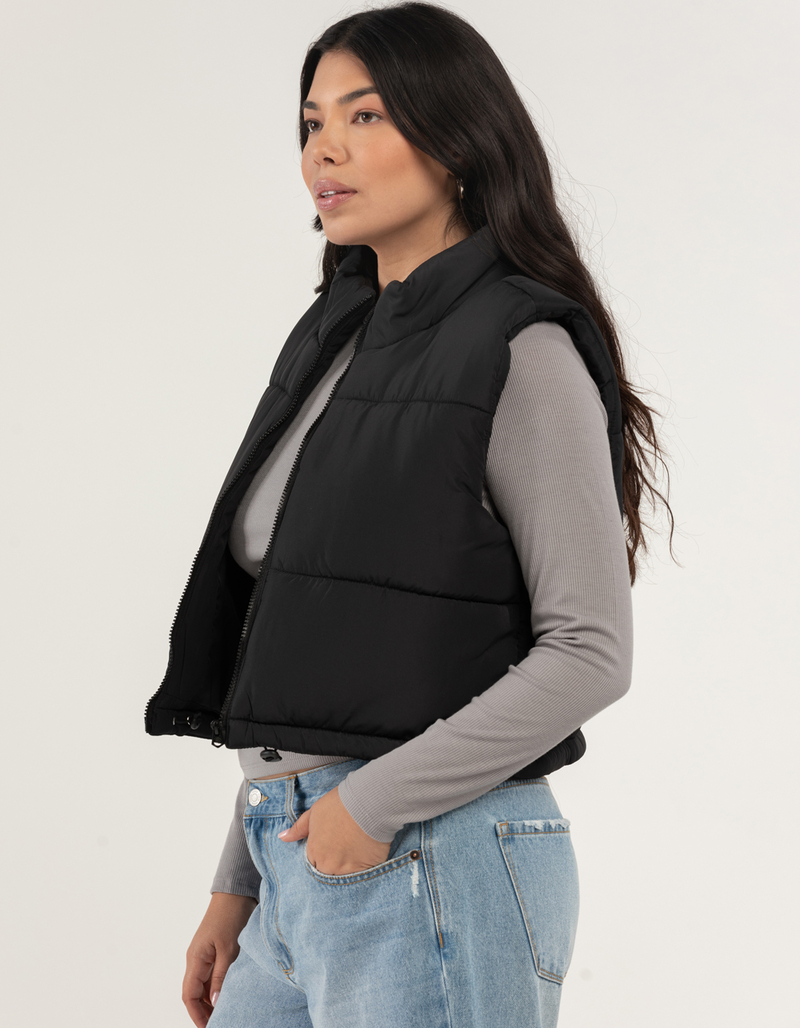 RSQ Puffer Womens Crop Vest image number 5