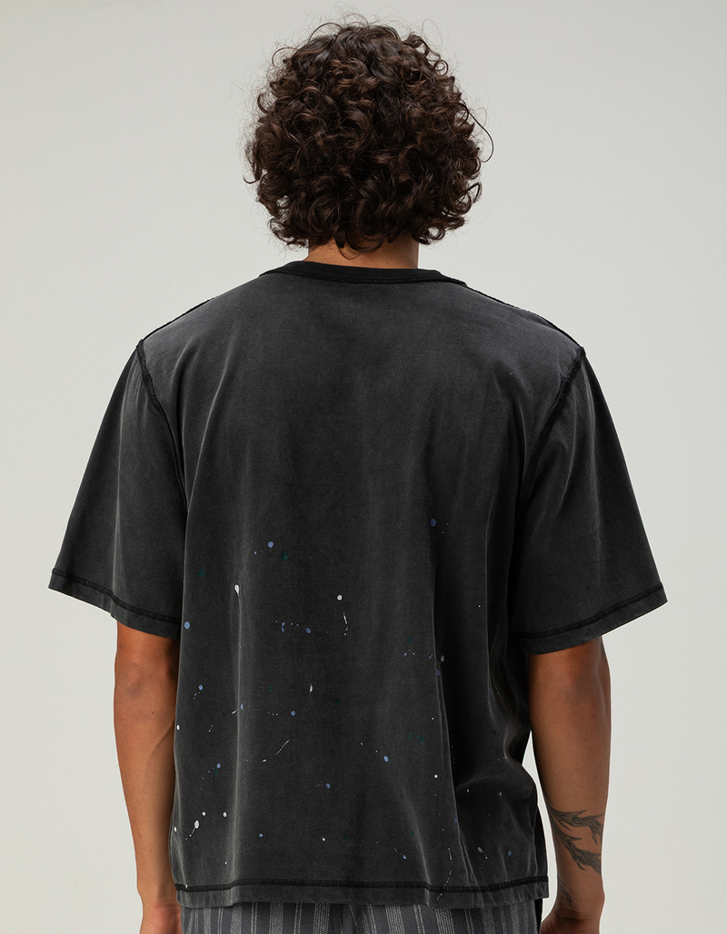 RSQ Mens Paint Splatter Boxy Tee image number 4