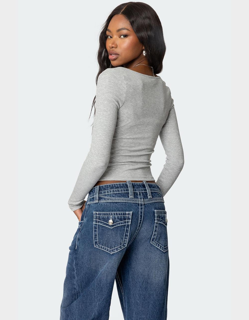 EDIKTED Josi Layered Ribbed Top image number 4