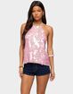 EDIKTED Ellorie Backless Sequin Halter Top image number 1