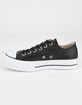 CONVERSE Leather Chuck Taylor All Star Lift Womens Black Low Top Shoes image number 3