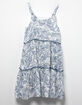 HAYDEN Botanical Print Tiered Tie Shoulder Girls Dress image number 2