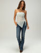 FULL TILT Textured Cinch Womens Tube Top image number 5