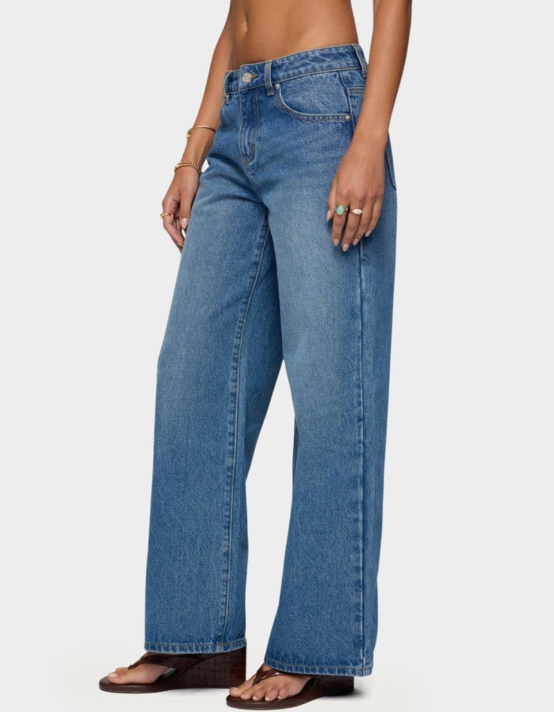 EDIKTED Ery Wide Leg Mid Rise Jeans image number 1