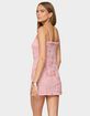 EDIKTED Romey Beaded Chiffon Mini Dress image number 3