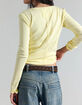 FREE PEOPLE Jamie Womens Long Sleeve Henley Top image number 2