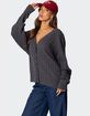 EDIKTED Francine Oversized V-Neck Cardigan image number 3