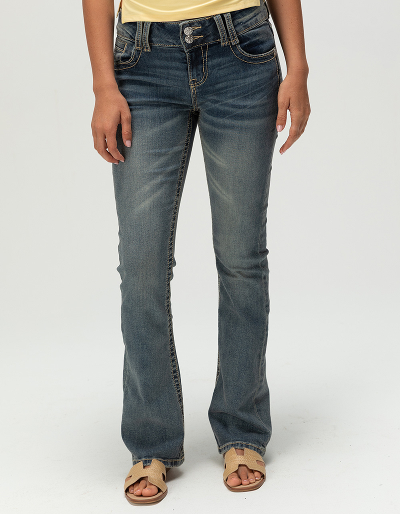 WEST OF MELROSE x Miss Me Womens Studded Bootcut Jeans image number 2