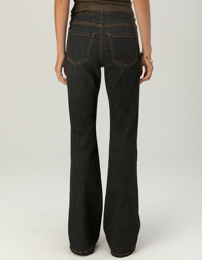 WEST OF MELROSE Low Rise Lace Up Womens Bootcut Jeans image number 3