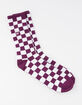 VANS Checkerboard Mens Purple & White Crew Socks image number 1