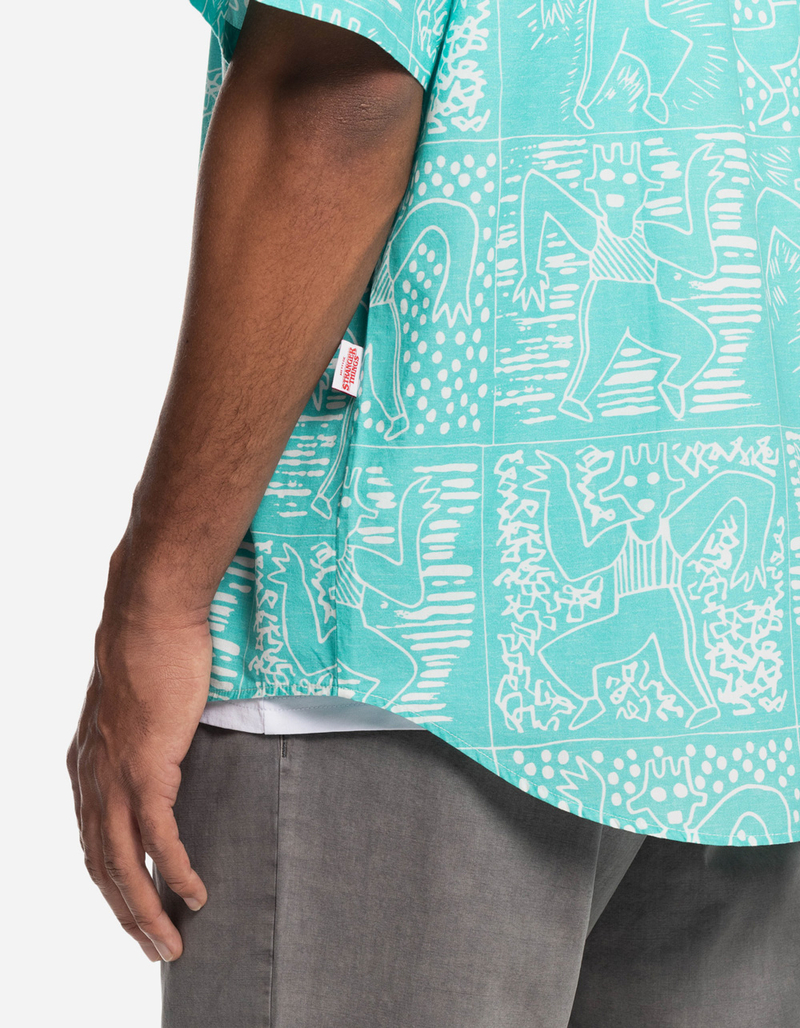 QUIKSILVER x Stranger Things The Mike Tribal Mens Button Up Shirt  image number 7