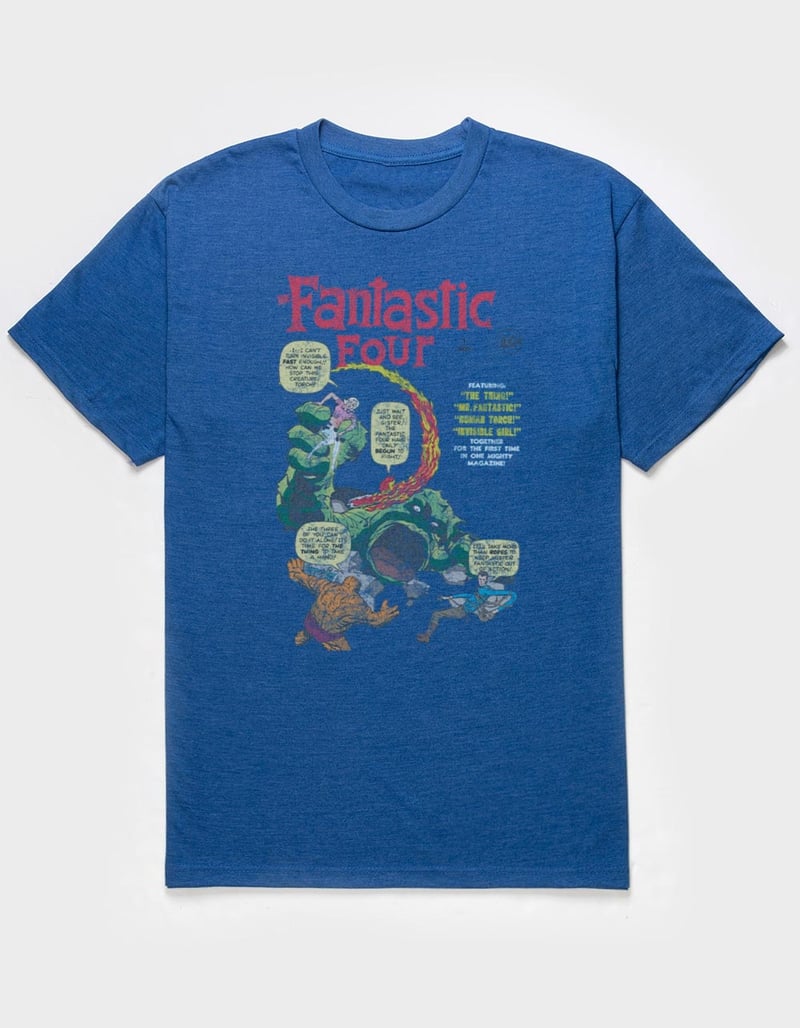 FANTASTIC FOUR Comic Distressed Unisex Tee image number 0