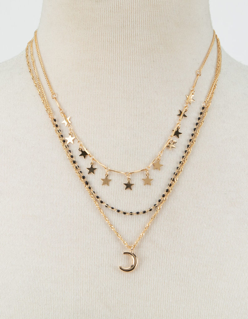 FULL TILT Layered Moon & Star Necklace image number 1