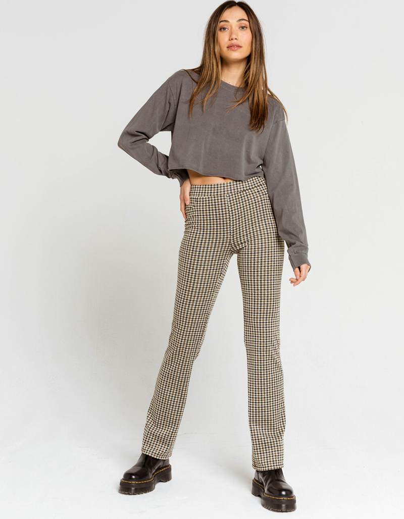 FULL TILT Solid Womens Gray Crop Tee image number 3