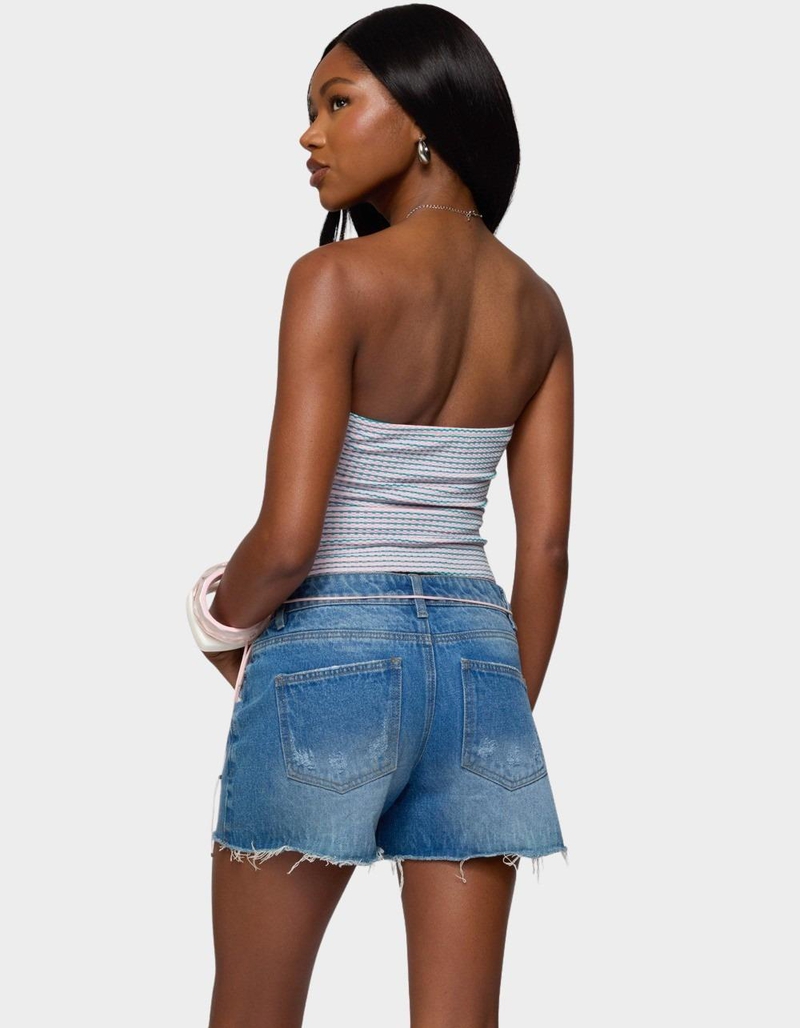 EDIKTED Veranda Textured Striped Tube Top image number 2